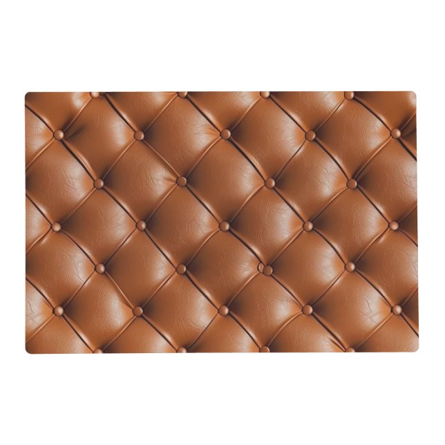 Brown Faux Leather (leather look) Placemat (Front)