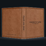 Brown Faux Leather Look Avery Binder 2<br><div class="desc">Brown leather look pattern,  avery binder customizable template. Simple clean and elegant design with fully customizable text.Available on many products. If you need any help customizing any of my designs,  contact ArtOnWear designer. Free text formatting with live help available by request.</div>