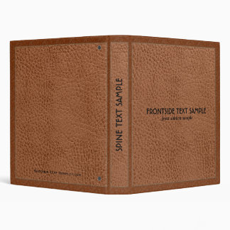 Brown Faux Leather Look Avery Binder 2