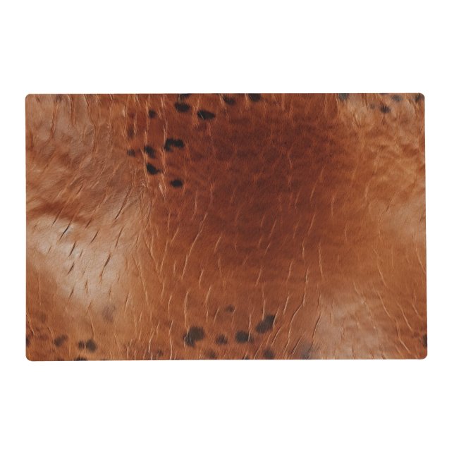 Brown Faux Leather  Placemat (Front)