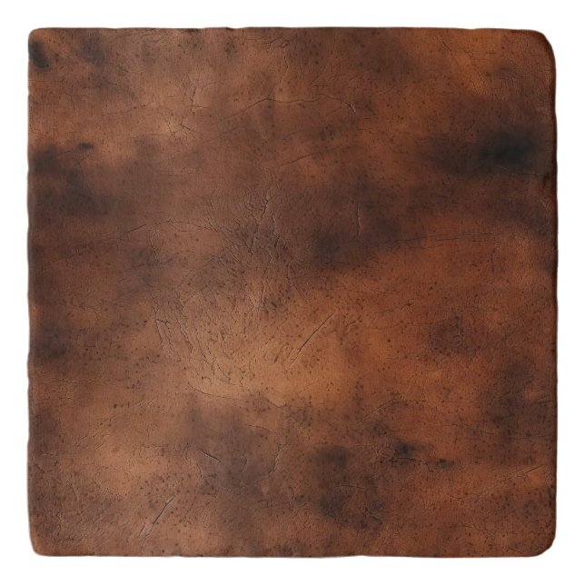 Brown Faux Leather Trivet (Front)