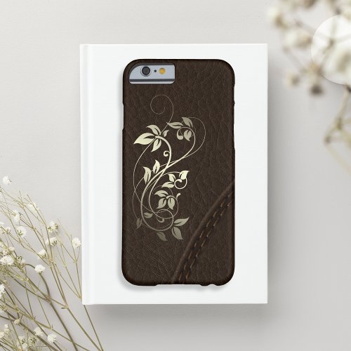 Brown Faux Leather Upholstery Barely There iPhone 6 Case
