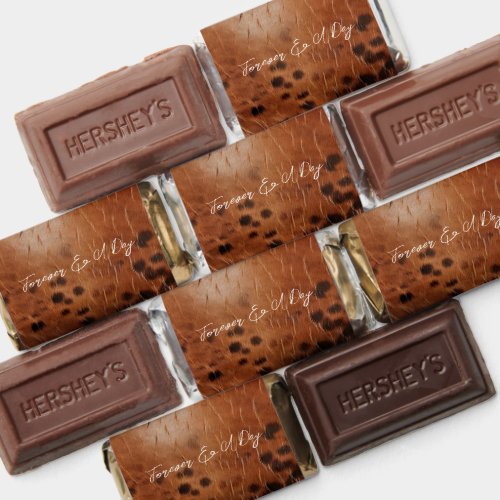 Brown Faux Leather Wedding Hersheys Miniatures