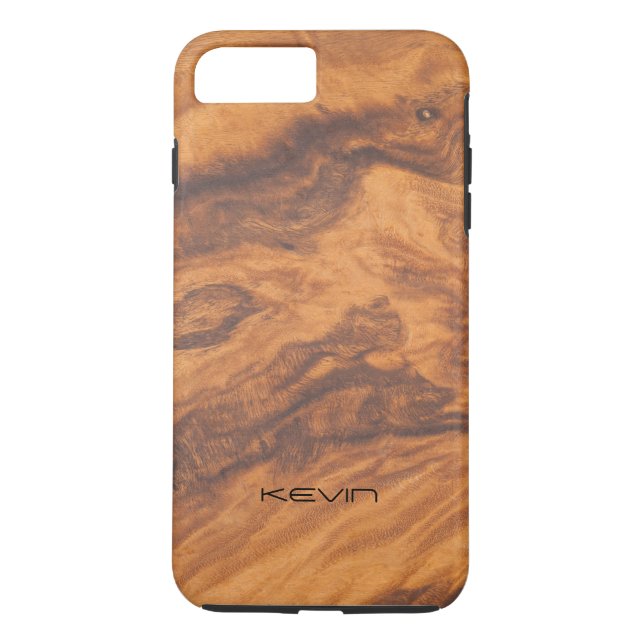 Brown Faux Wood Texture Modern Design Case-Mate iPhone Case (Back)