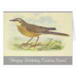 [ Thumbnail: Brown-Feathered Bird Standing On The Ground Card ]
