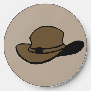 Brown Fedora  Wireless Charger