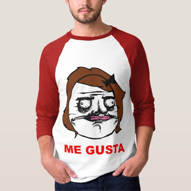 Brown Female Me Gusta Comic Rage Face Meme T-Shirt (Front)