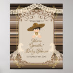 Brown Fiesta Baptism &amp; First Birthday Welcome Sign at Zazzle
