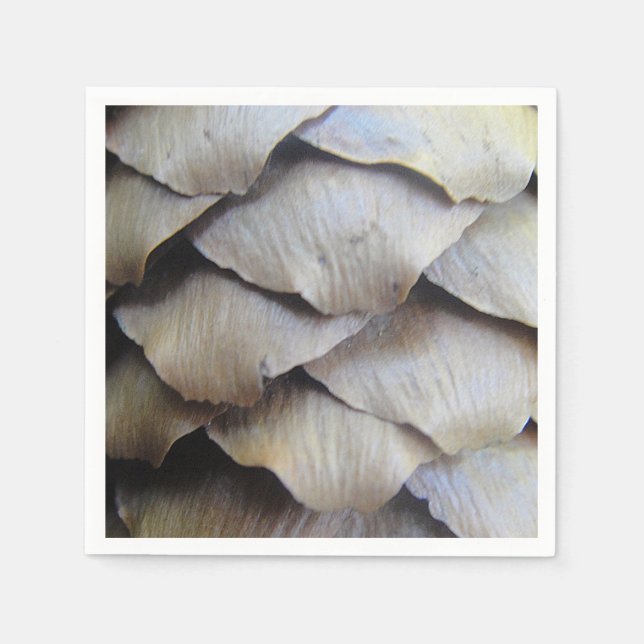 Brown fir cone pattern napkins (Front)