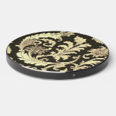 Brown Fleur Antique Pattern Wireless Charger (Front 2)