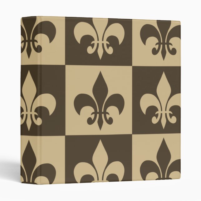 Brown Fleur de lis Binder (Front/Spine)