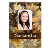 Brown floral photo template (Front)