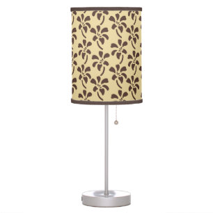 Brown Floral Table Lamp