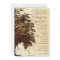 Brown Flourish Oak Tree Wedding Invitation
