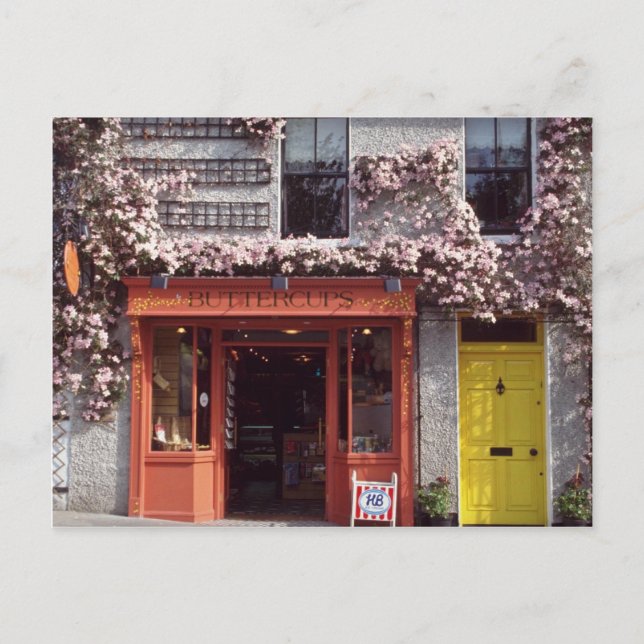 Brown Flower-covered bakery flowers Postcard (Front)