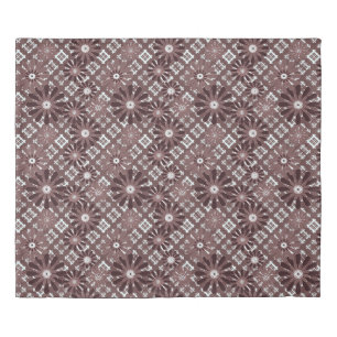 Brown , flower pattern duvet cover