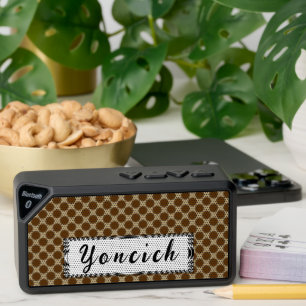 Brown Flower Ribbon by Kenneth Yoncich Bluetooth Speaker