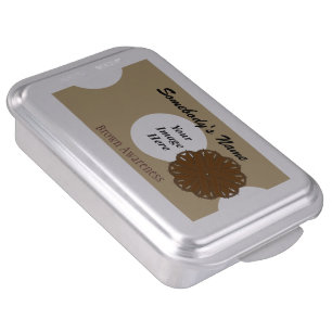 Brown Flower Ribbon by Kenneth Yoncich Cake Pan