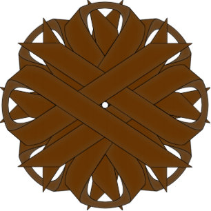 Brown Flower Ribbon by Kenneth Yoncich Cutout