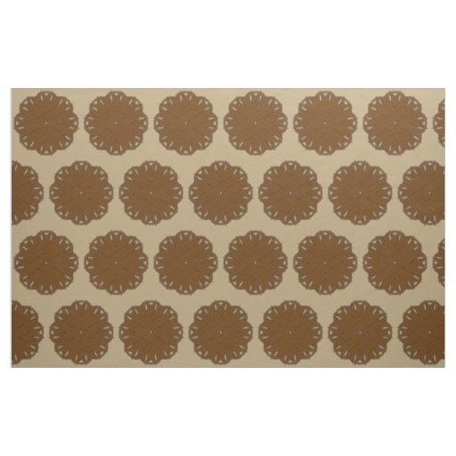 Brown Flower Ribbon by Kenneth Yoncich Fabric