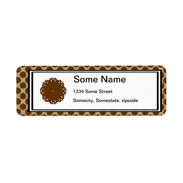 Brown Flower Ribbon by Kenneth Yoncich Label (Front)