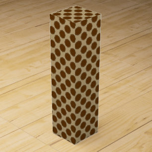 Brown Flower Ribbon by Kenneth Yoncich Wine Gift Box