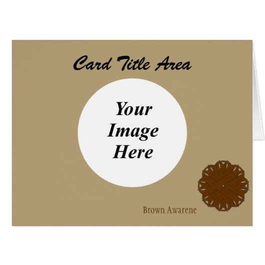 Brown Flower Ribbon Template by Kenneth Yoncich (Front Horizontal)
