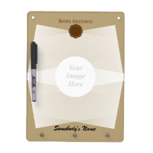 Brown Flower Ribbon Template by Kenneth Yoncich Dry Erase Board