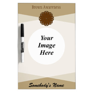 Brown Flower Ribbon Template by Kenneth Yoncich Dry-Erase Board
