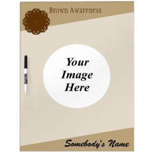 Brown Flower Ribbon Template by Kenneth Yoncich Dry-Erase Board
