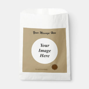 Brown Flower Ribbon Template by Kenneth Yoncich Favor Bag