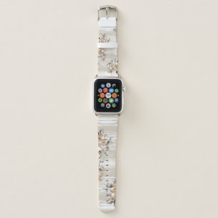 brown flowers pattern on texture backgroundpattern apple watch band