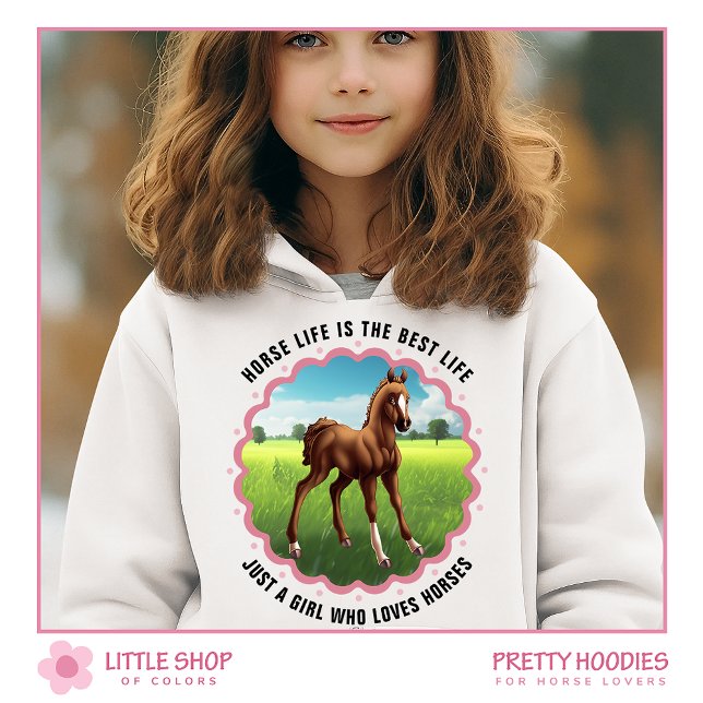 Brown Foal Customizable Girls Hoodie (Creator Uploaded)