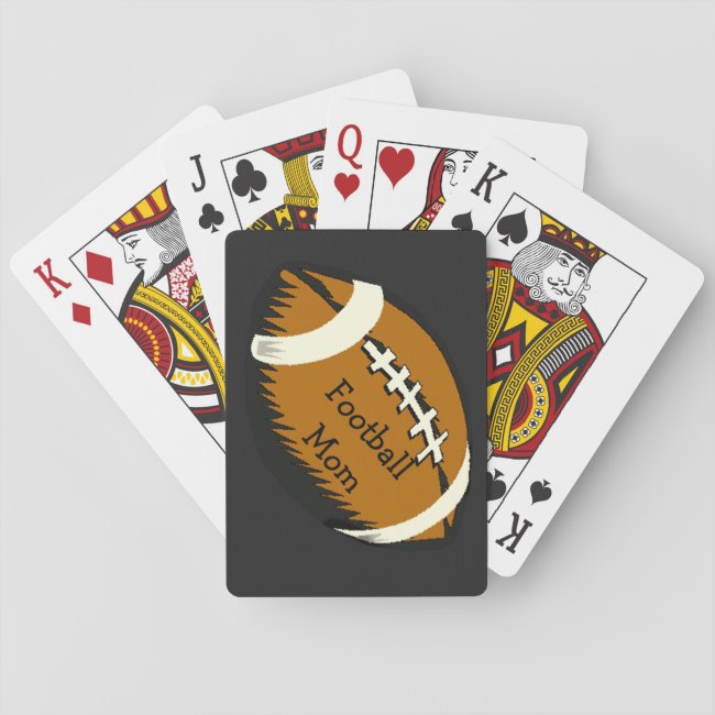 Brown Football Mom Sports Playing Cards