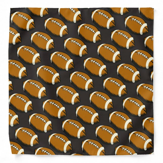 Brown Football Sports Bandana (Front)