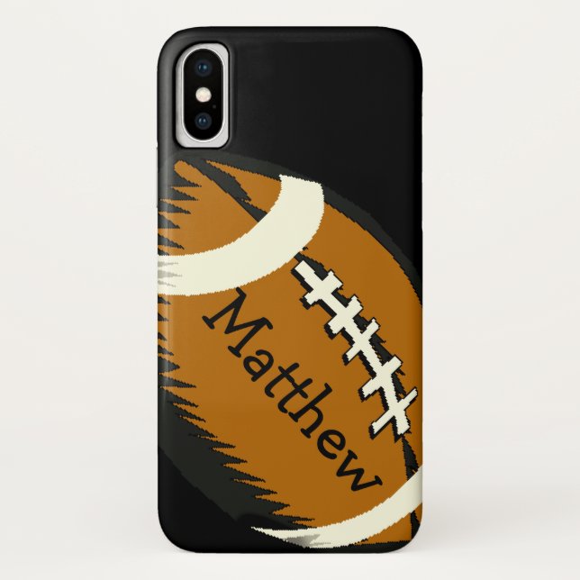 Brown Football Sports iPhone X Case (Back)