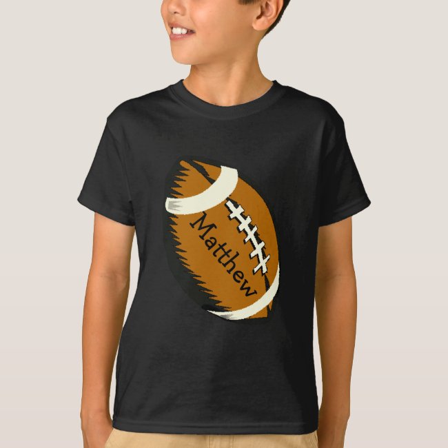 Brown Football Sports Kids Shirt
