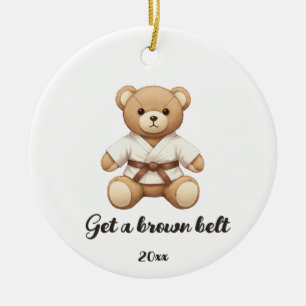 【BROWN】For all judo lovers, young and old. Ceramic Ornament