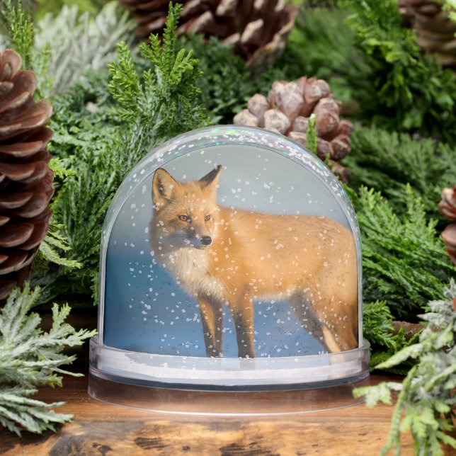 Brown Fox Snow Globe (Winter)