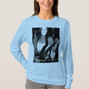 brown frag out fitted long sleeve super soft T T-Shirt