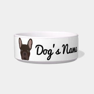 Brown French Bulldog Bowl