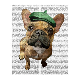 Brown French Bulldog with Green Hat Acrylic Print