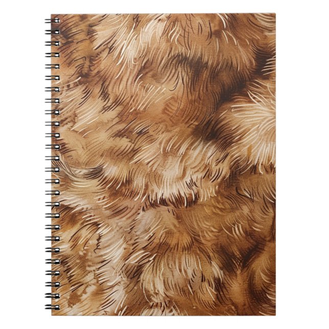 Brown Fur Abstract Notebook (Front)