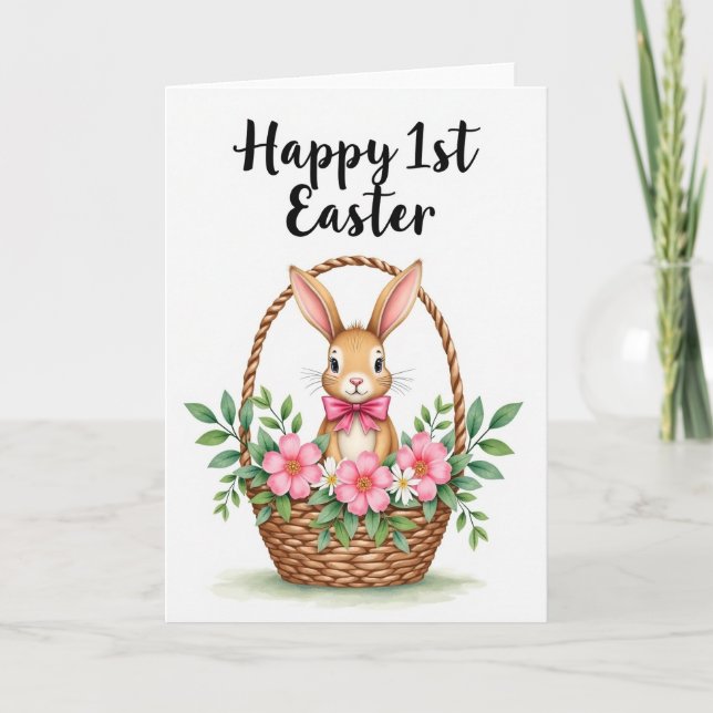 Brown Furry Friend Easter Card (Front)