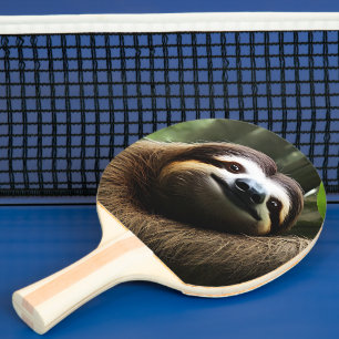 Brown Fuzzy Sloth, Ping Pong Paddle