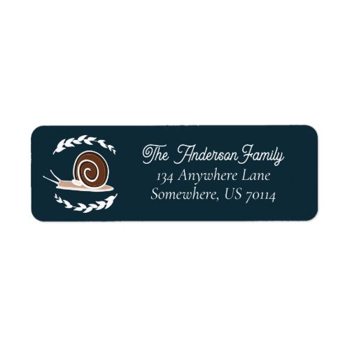 Brown Garden Snail  Laurels Personalized Label
