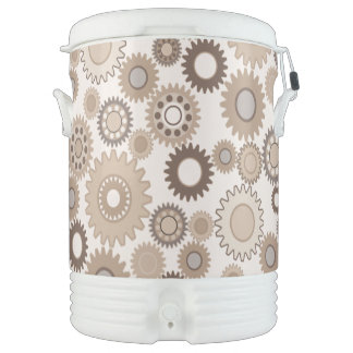 Brown Gears Beverage Cooler