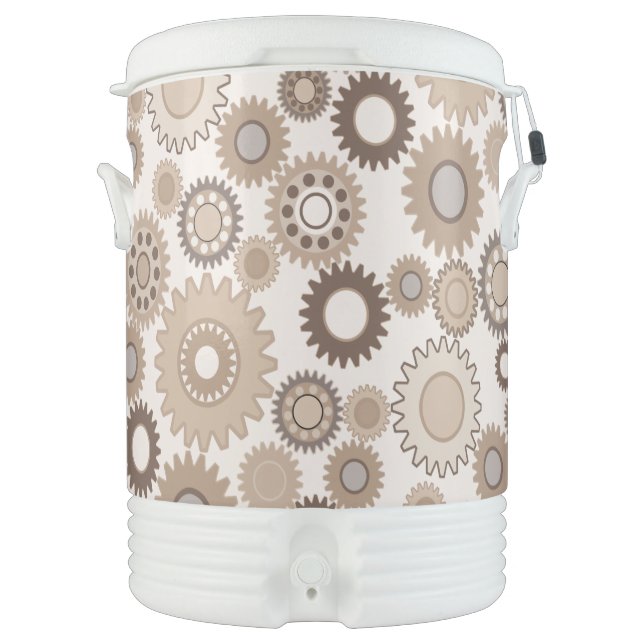 Brown Gears  Beverage Cooler (Front)