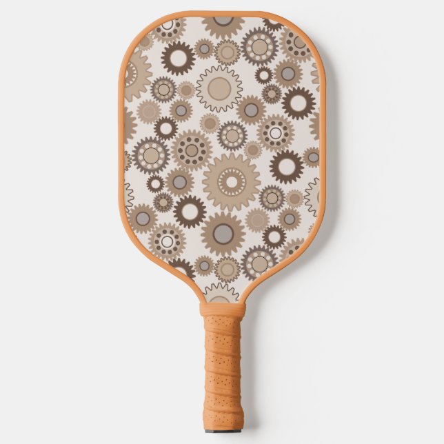 Brown Gears Pickleball Paddle (Front)