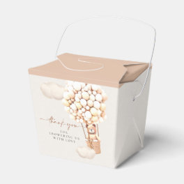 Brown Gender Neutral Bear Balloons Favor Box
